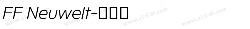 FF Neuwelt字体转换